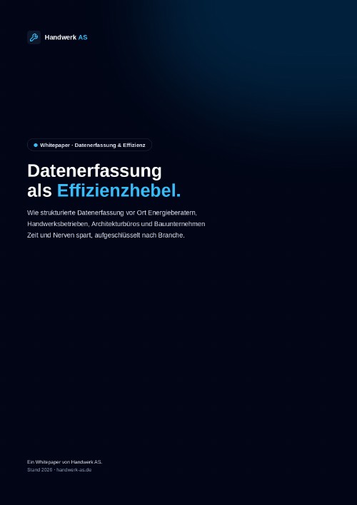 Titelbild Whitepaper: Datenerfassung als Effizienzhebel